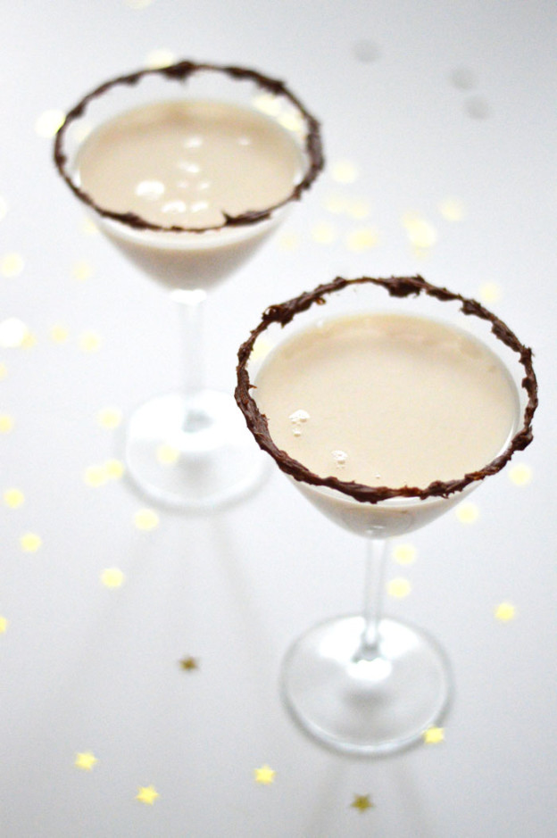 Frangelico Kahlua Cocktail with a Nutella Rim