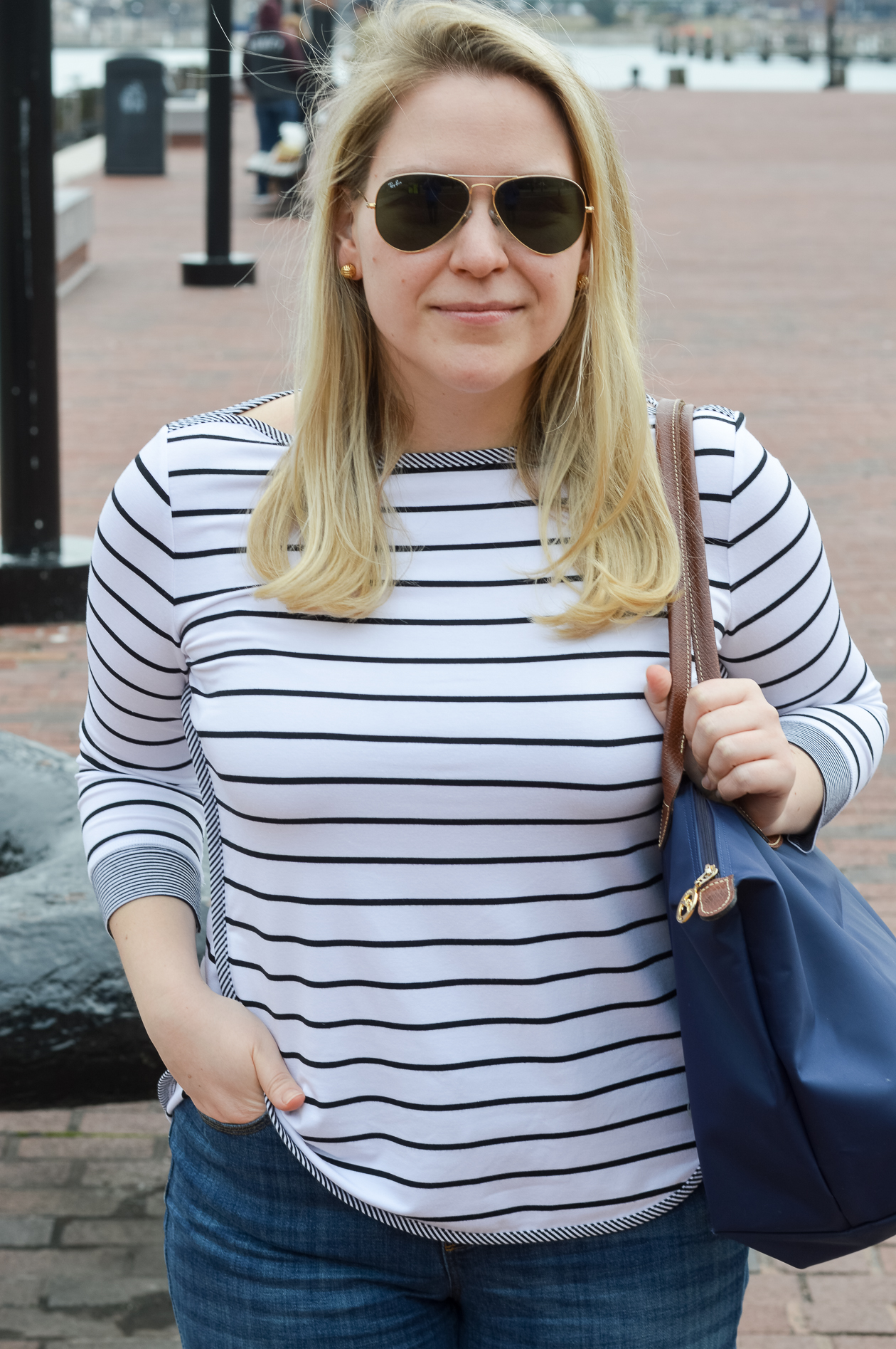 Talbots O Magazine Stripe Tee - DC-Girl-In-Pearls