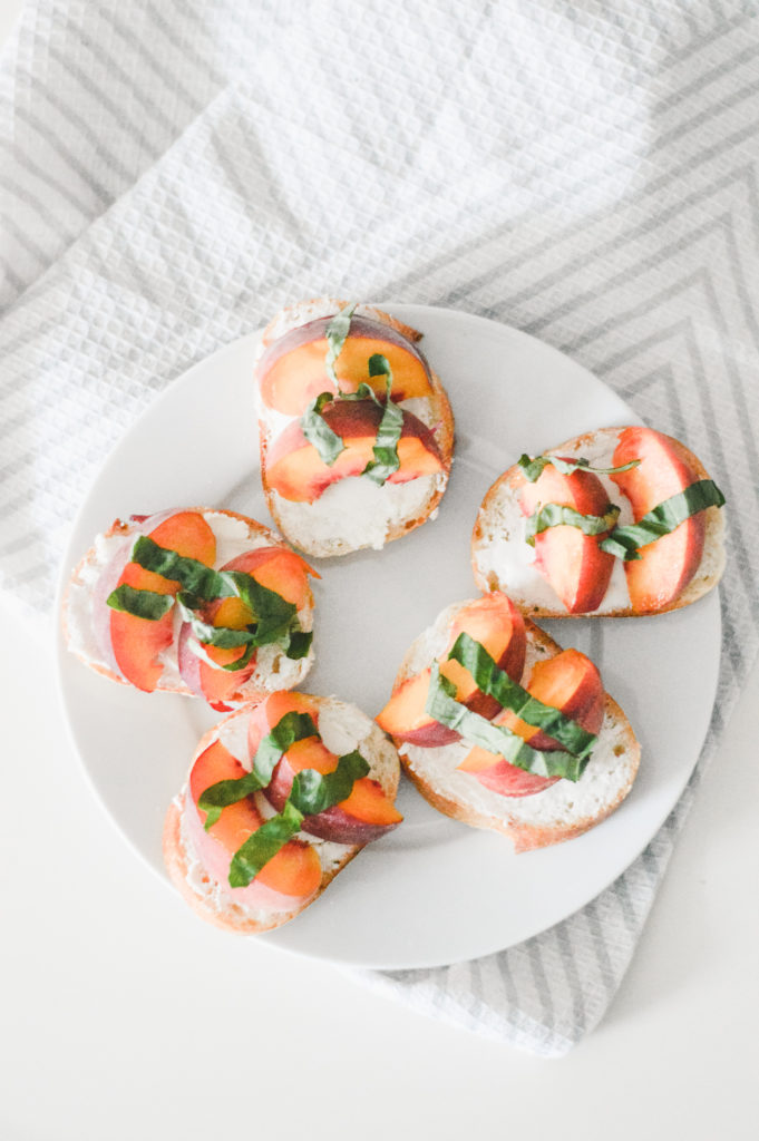 Peach + Goat Cheese Tartines - DC Girl in Pearls