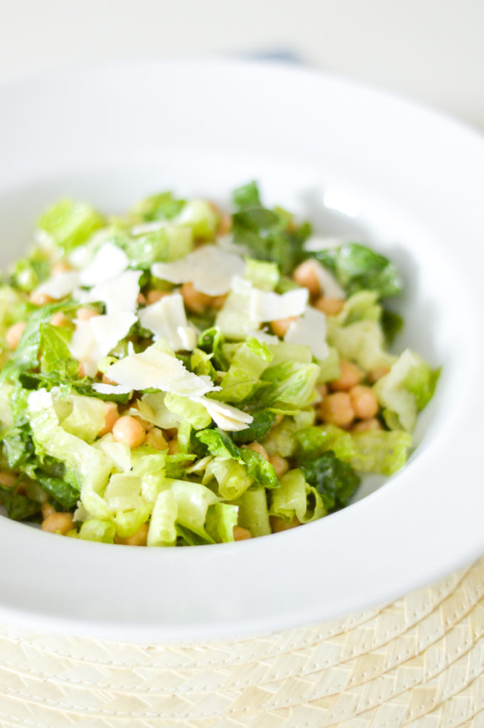 Marinated Chickpea Caesar Salad | dcgirlinpearls.com #recipe #caesarsalad #traderjoes #traderjoesrecipes #traderjoesvegancaesardressing