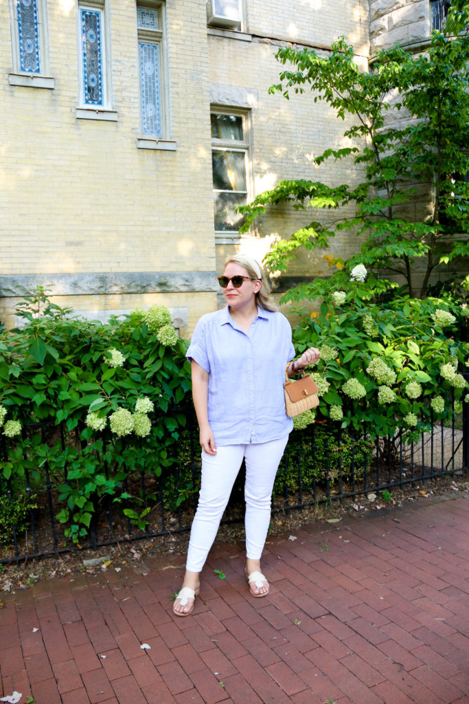 Relaxed Fit Linen Tee - dcgirlinpearls.com