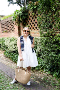 Coastal Grandmother Shirtdress