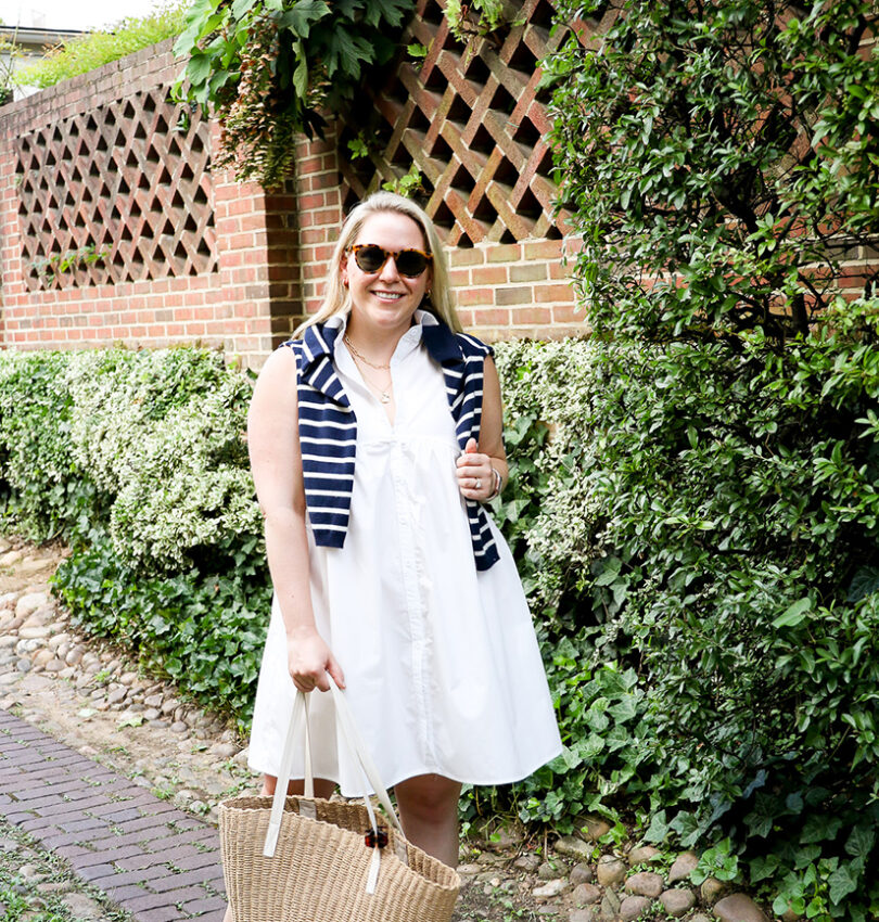 Coastal Grandmother Shirtdress